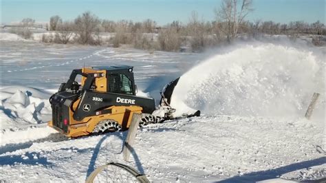 skid steer snow blower youtube|snowblower attachment for skid steer.